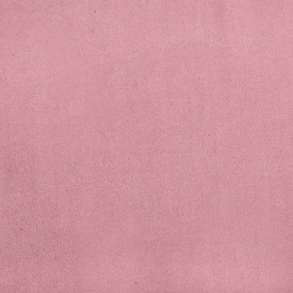 Slaapbank met onderschuifbed 100x200 cm fluweel roze – afbeelding 10