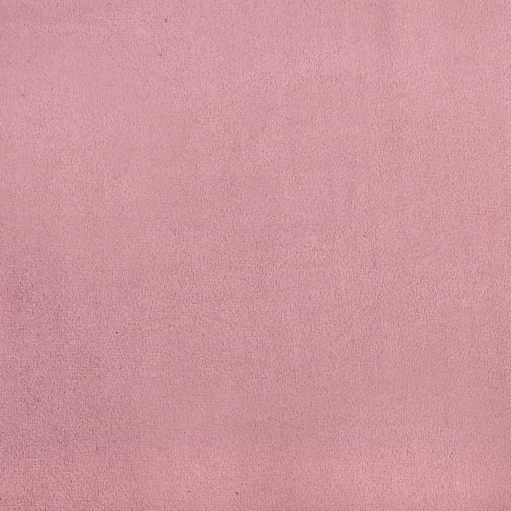 Slaapbank onderschuifbed en matrassen 100x200 cm fluweel roze – afbeelding 11
