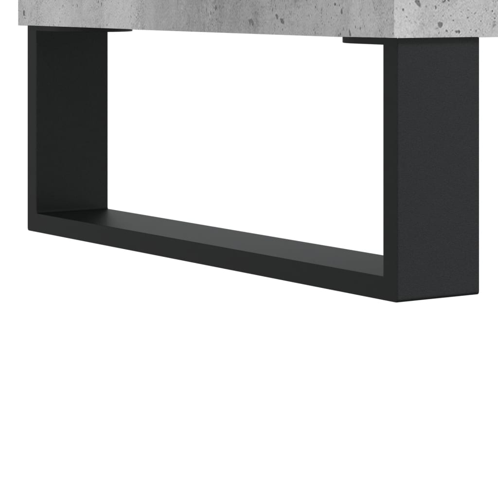 Hoge kast 69,5x34x180 cm bewerkt hout betongrijs – afbeelding 10