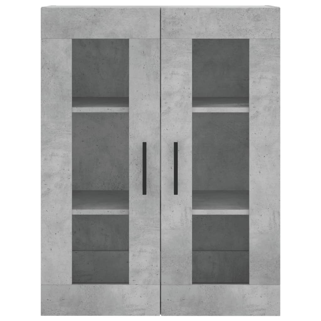 Hoge kast 69,5x34x180 cm bewerkt hout betongrijs – afbeelding 6