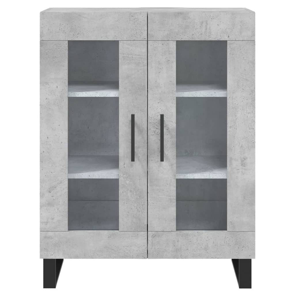 Hoge kast 69,5x34x180 cm bewerkt hout betongrijs – afbeelding 8