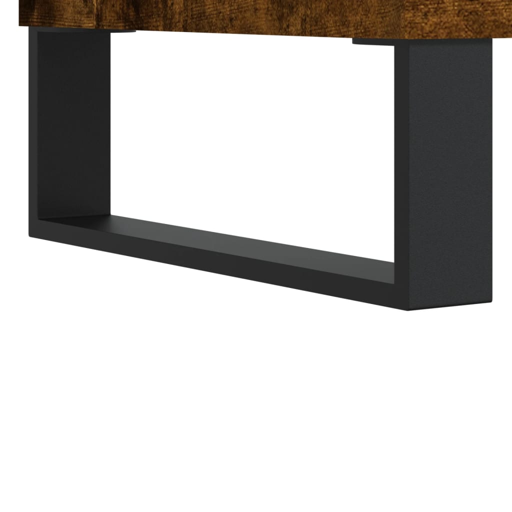 Hoge kast 69,5x34x180 cm bewerkt hout gerookt eikenkleurig – afbeelding 12