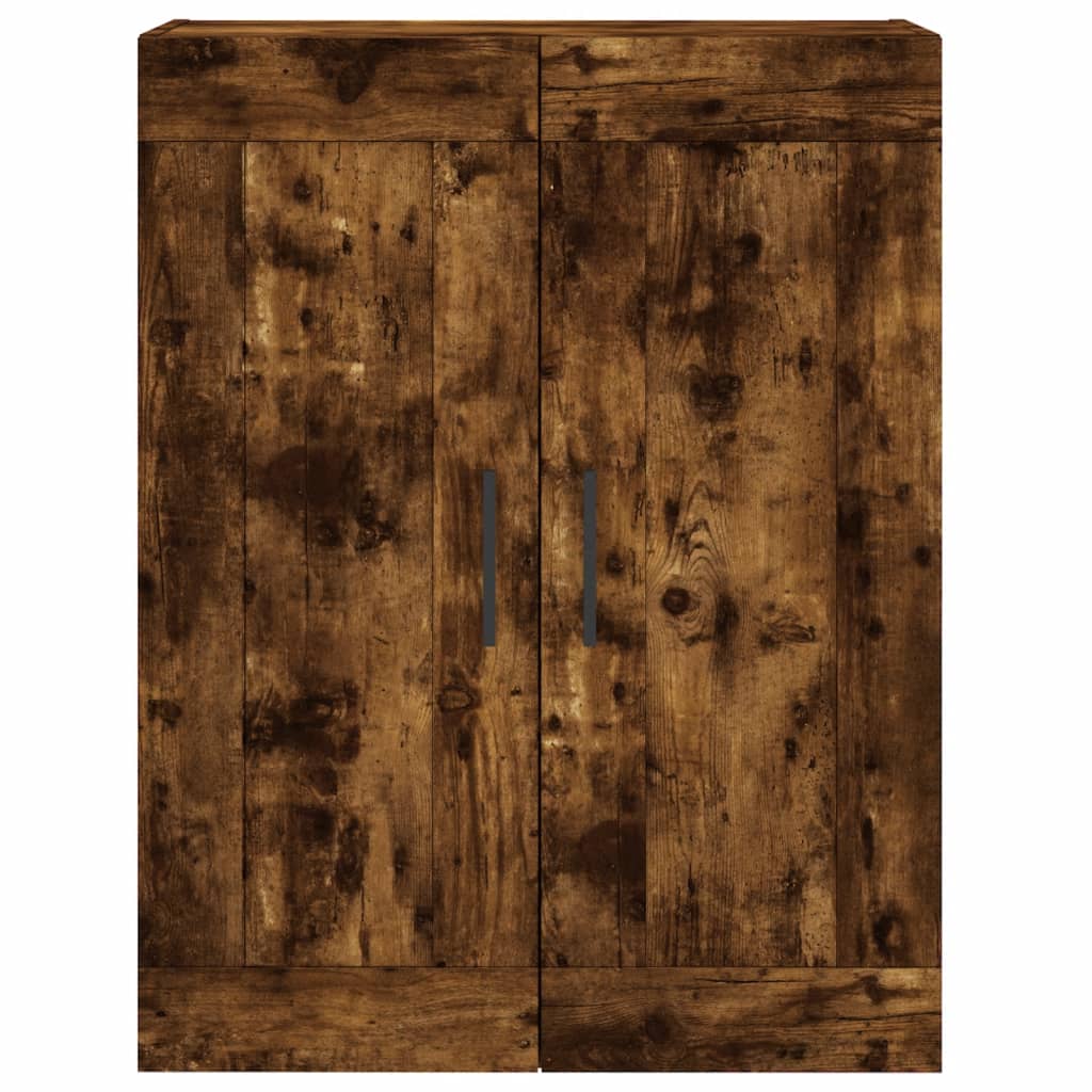 Hoge kast 69,5x34x180 cm bewerkt hout gerookt eikenkleurig – afbeelding 6