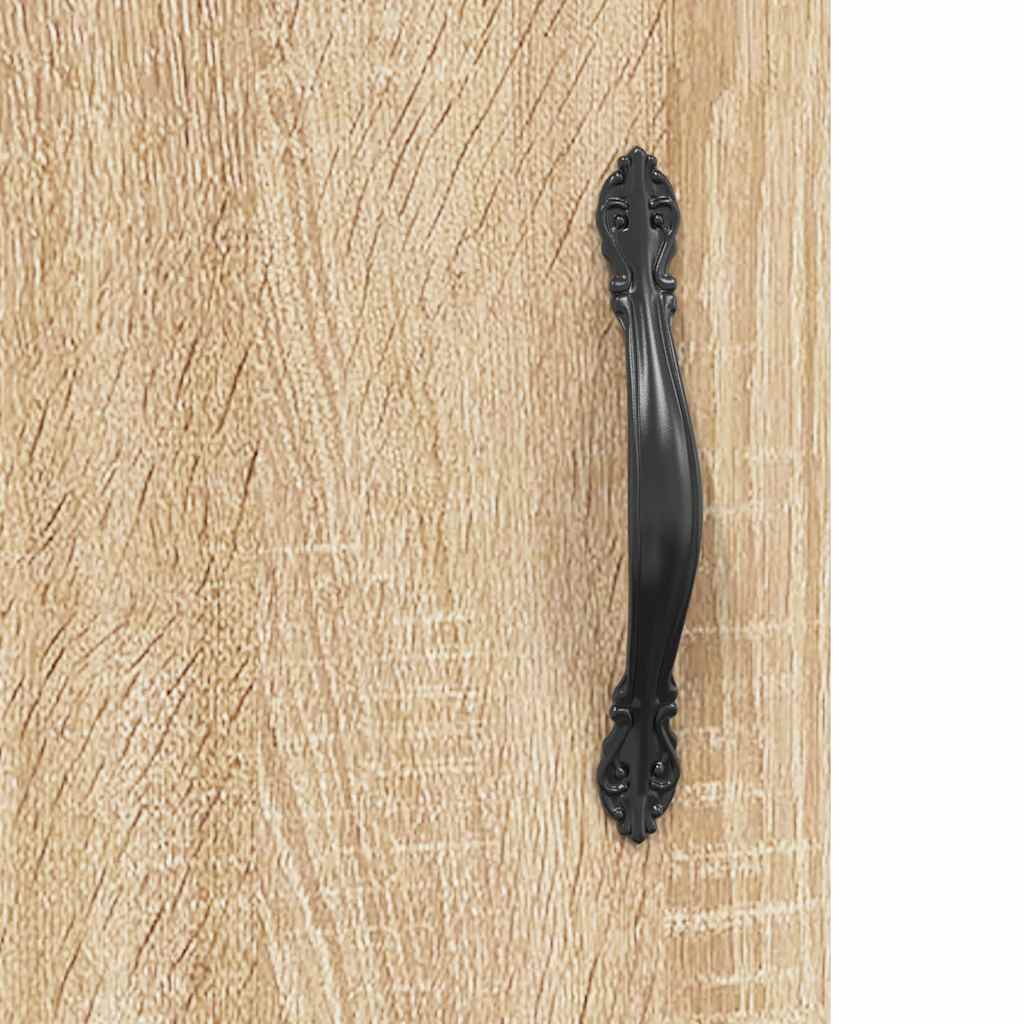 Hoge kast 69,5x34x180 cm bewerkt hout sonoma eikenkleurig – afbeelding 10