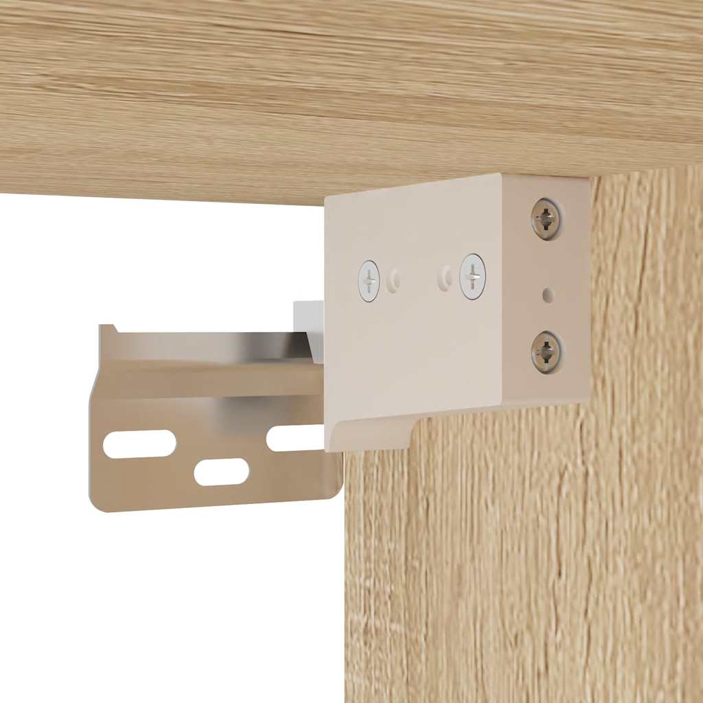 Hoge kast 69,5x34x180 cm bewerkt hout sonoma eikenkleurig – afbeelding 9