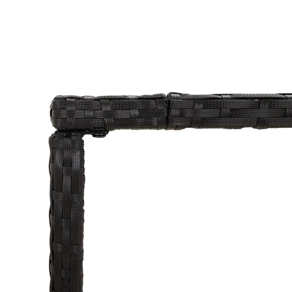 5-delige Tuinbarset met kussens poly rattan zwart – afbeelding 6