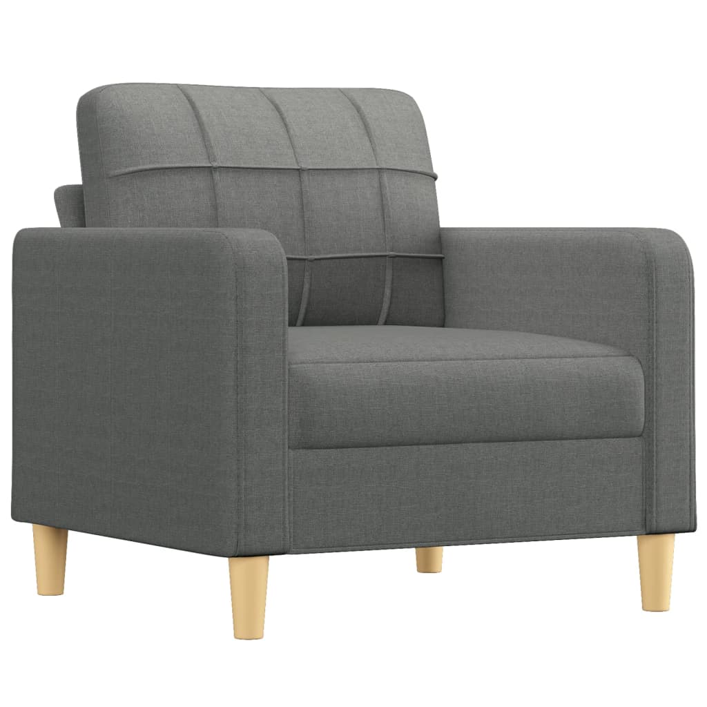 Fauteuil met voetenbank 60 cm stof donkergrijs – afbeelding 4