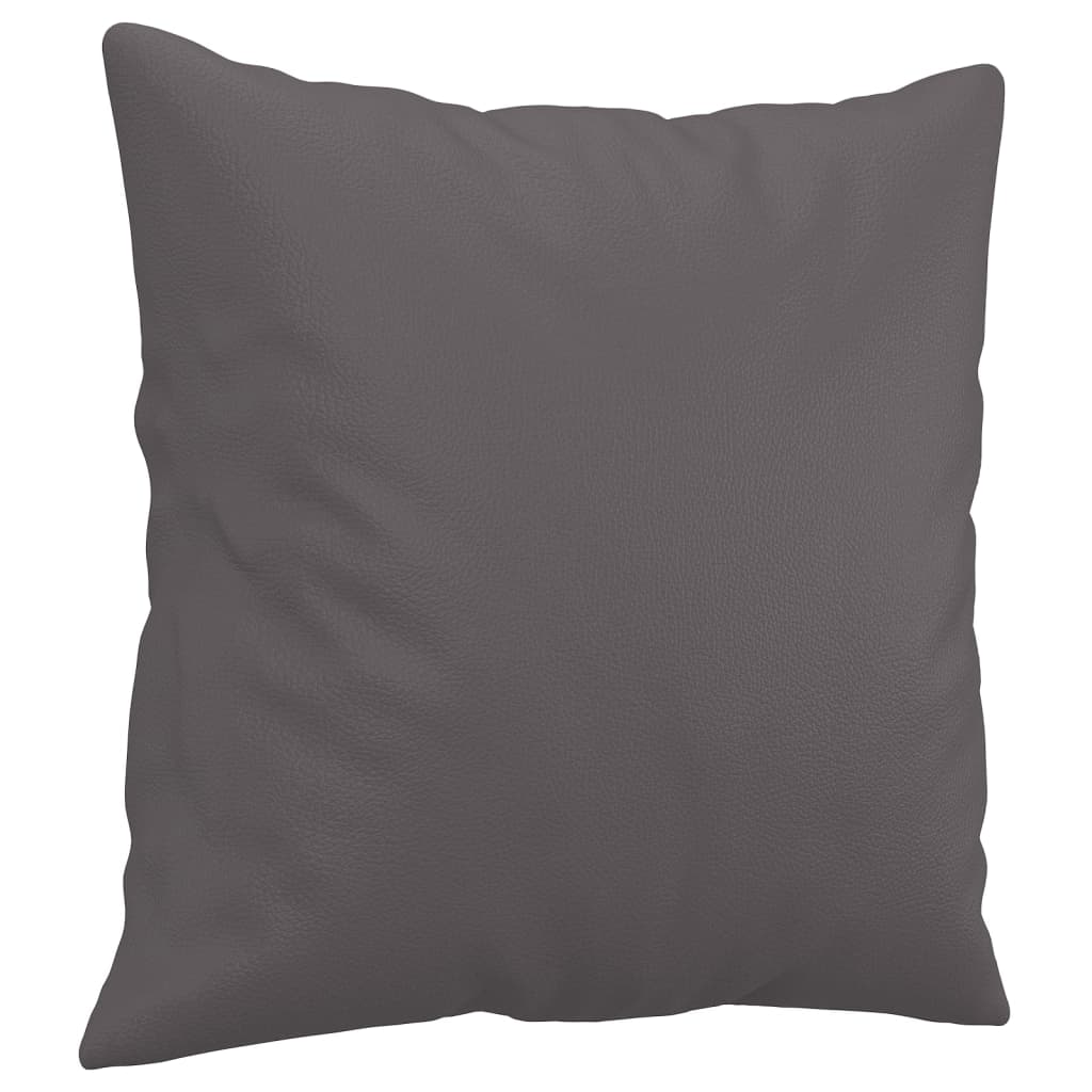 2-delige Loungeset met kussens kunstleer grijs – afbeelding 6