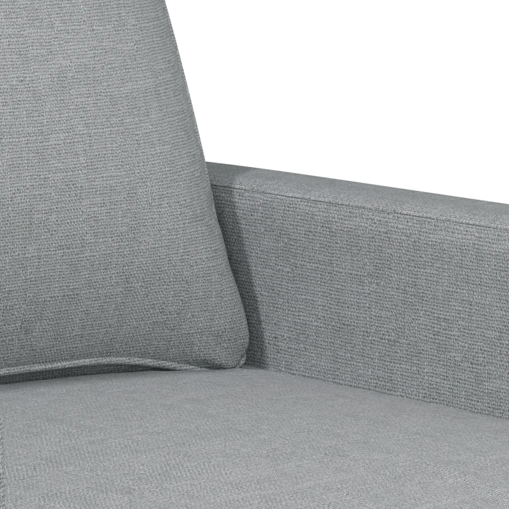 3-delige Loungeset met kussens stof lichtgrijs – afbeelding 6