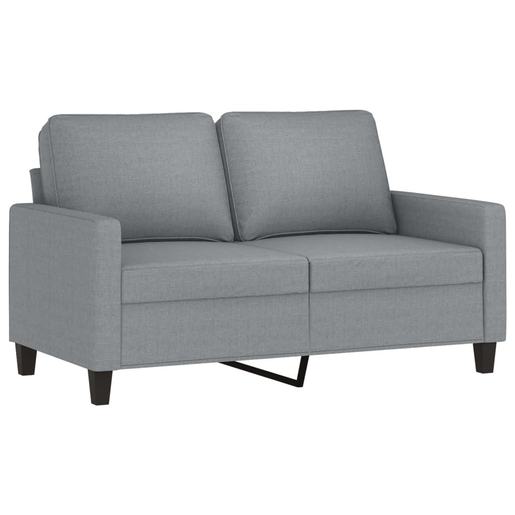 4-delige Loungeset met kussens stof lichtgrijs – afbeelding 4