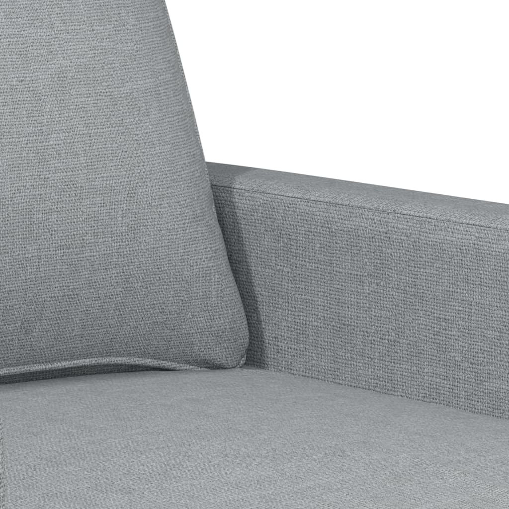 4-delige Loungeset met kussens stof lichtgrijs – afbeelding 7