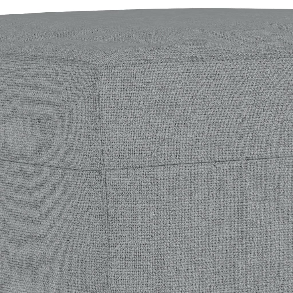 4-delige Loungeset met kussens stof lichtgrijs – afbeelding 8