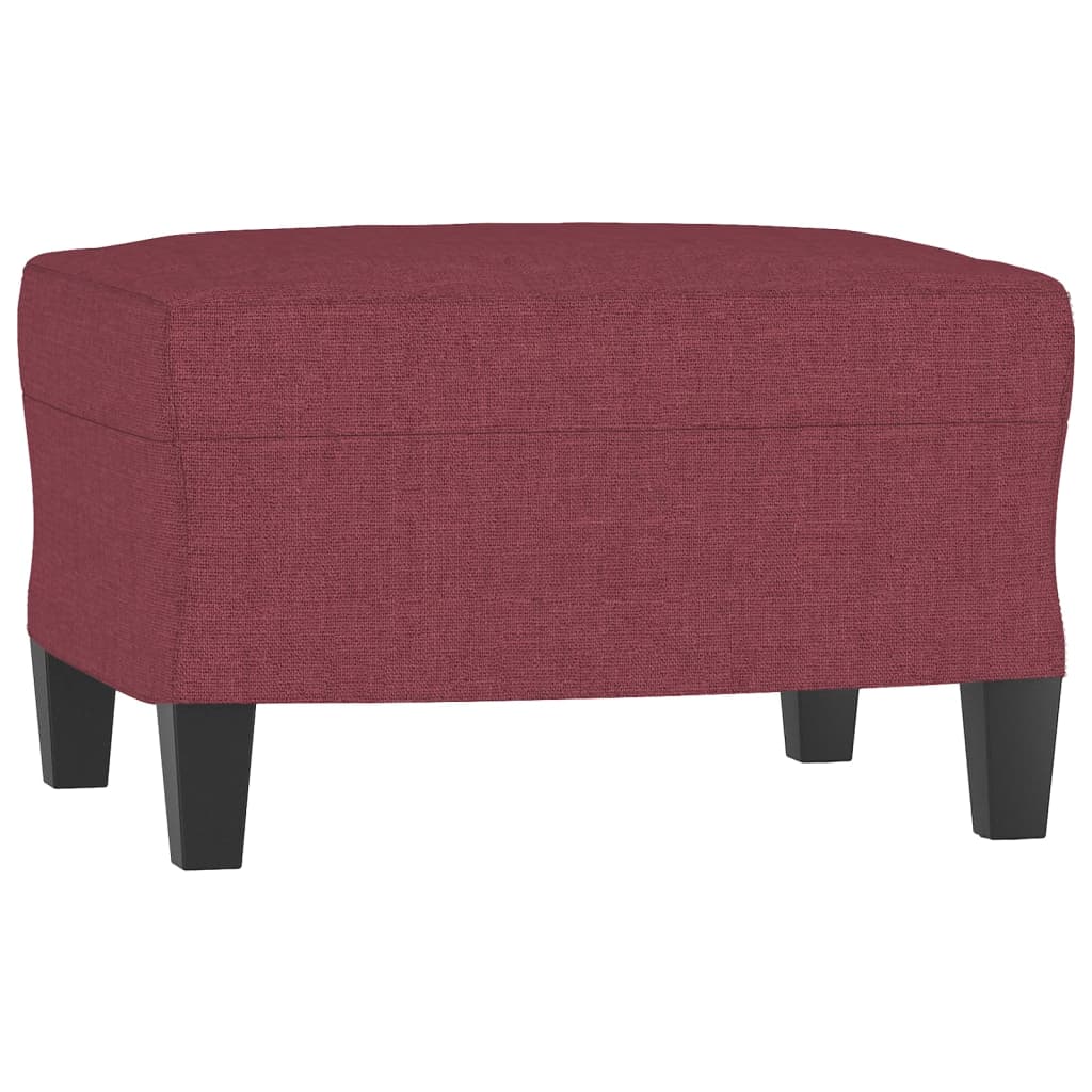 3-delige Loungeset met kussens stof wijnrood – afbeelding 5
