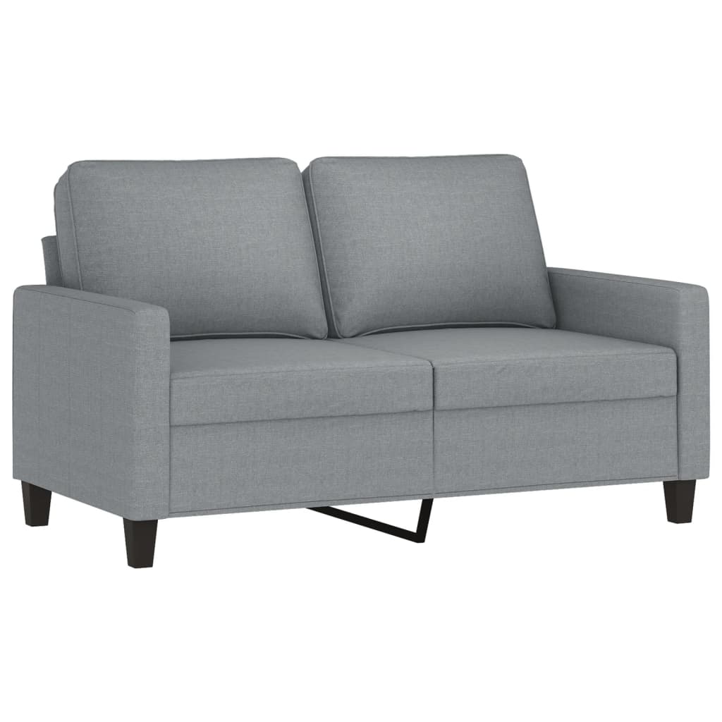 3-delige Loungeset met kussens stof lichtgrijs – afbeelding 3