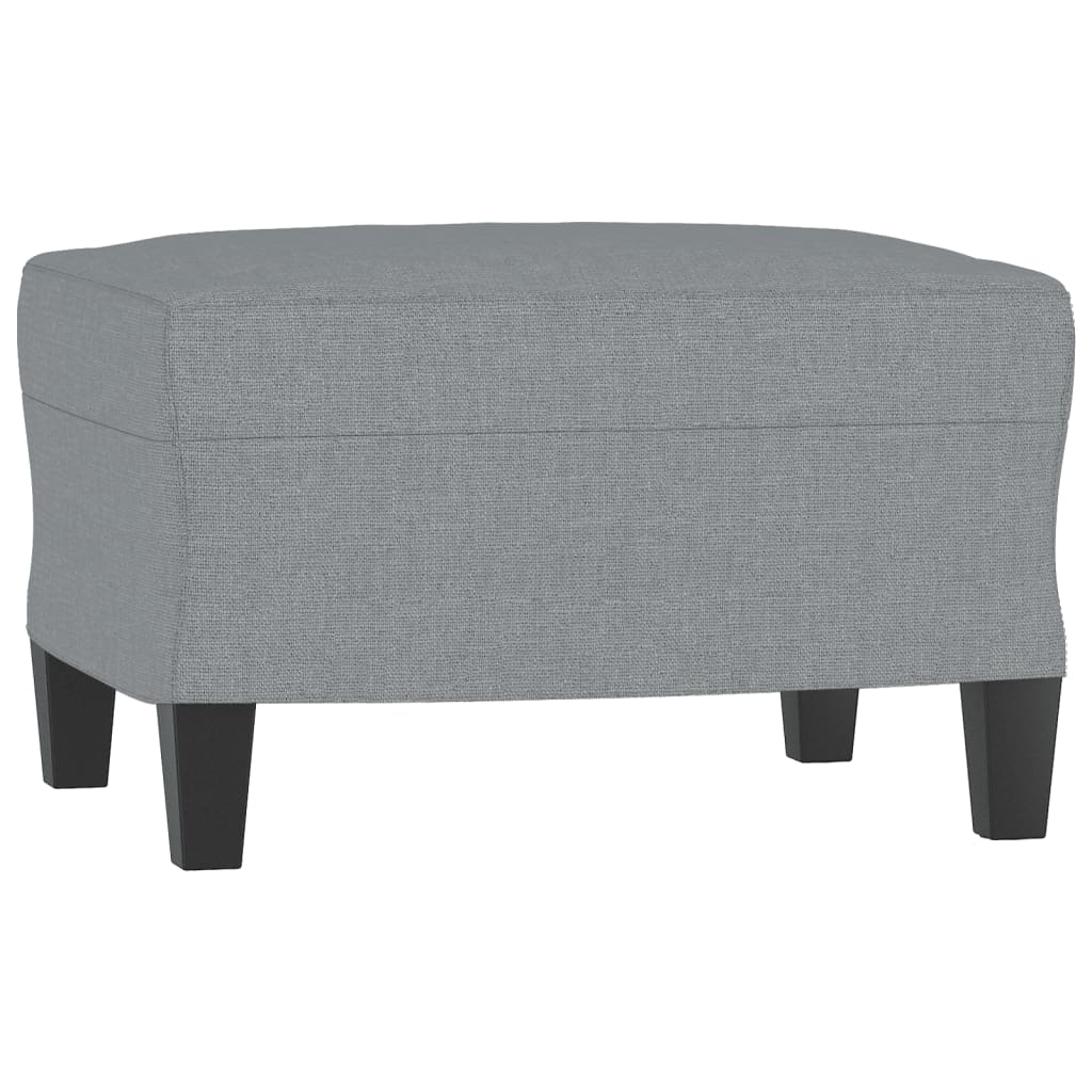 3-delige Loungeset met kussens stof lichtgrijs – afbeelding 5