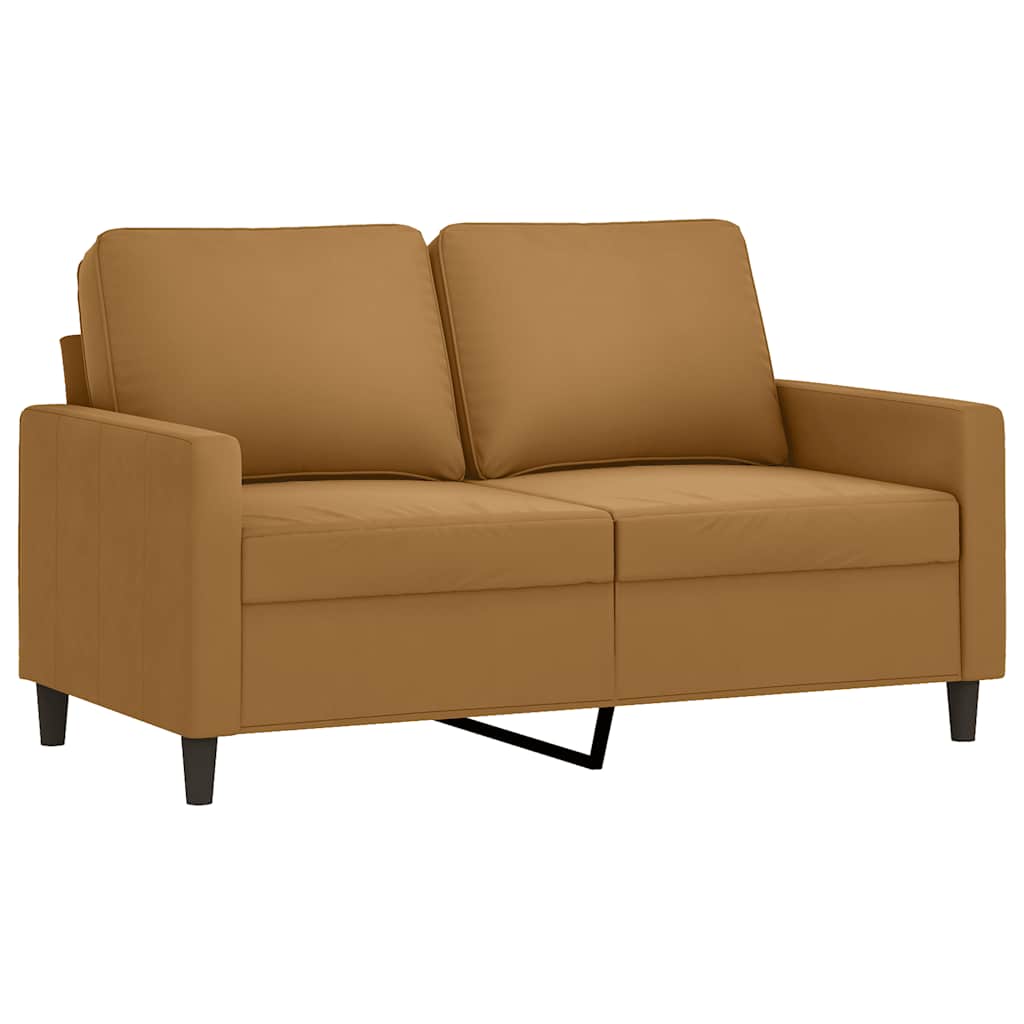 4-delige Loungeset met kussens fluweel bruin – afbeelding 4