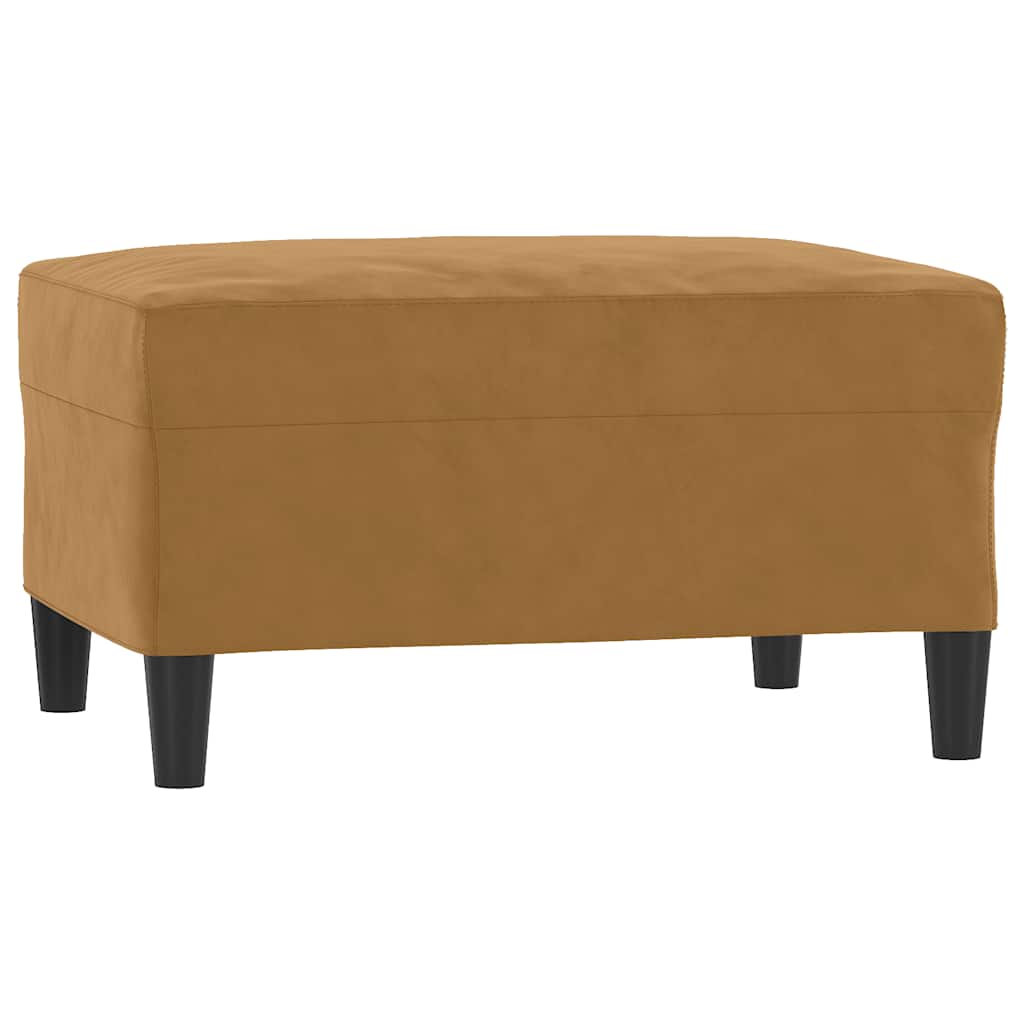 4-delige Loungeset met kussens fluweel bruin – afbeelding 6