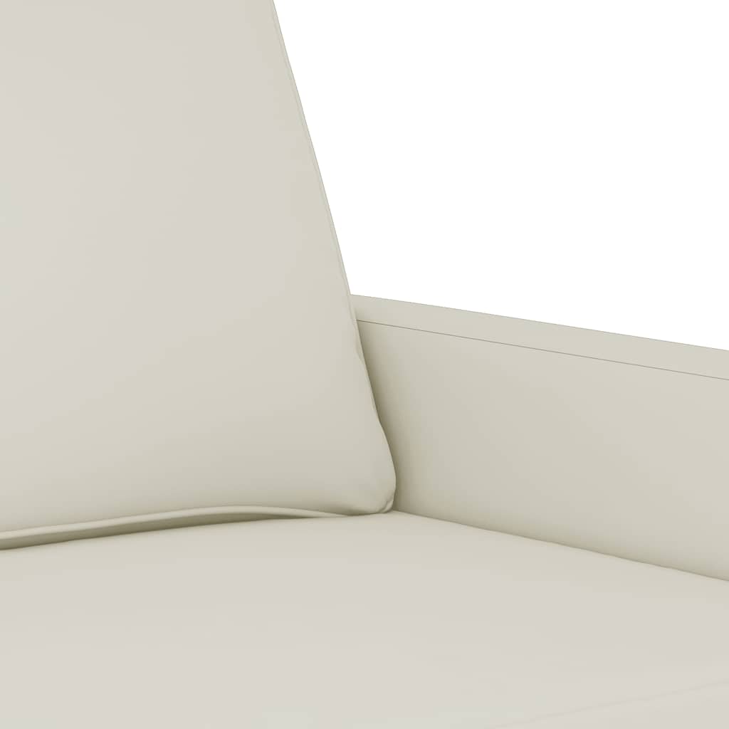 2-delige Loungeset met kussens fluweel crèmekleurig – afbeelding 5