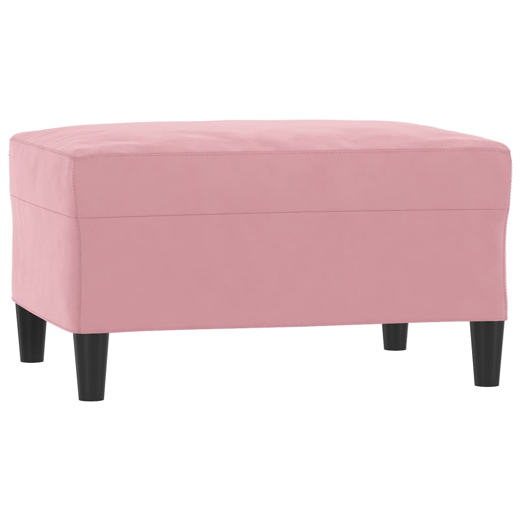 3-delige Loungeset met kussens fluweel roze – afbeelding 5