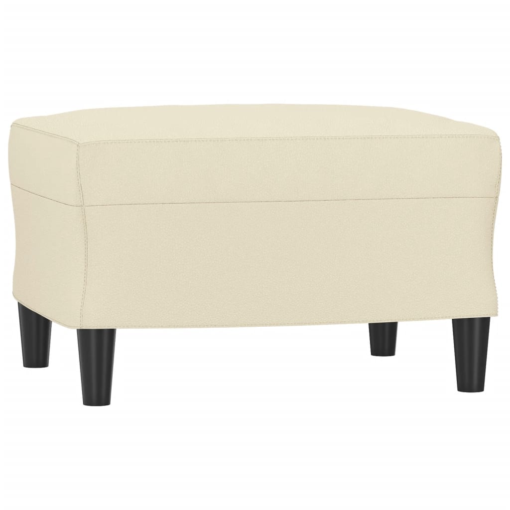 3-delige Loungeset met kussens kunstleer crème – afbeelding 5
