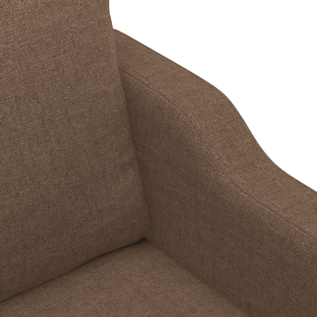 3-delige Loungeset met kussens stof bruin – afbeelding 6
