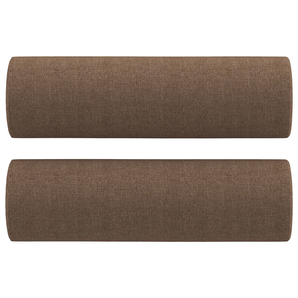 3-delige Loungeset met kussens stof bruin – afbeelding 7
