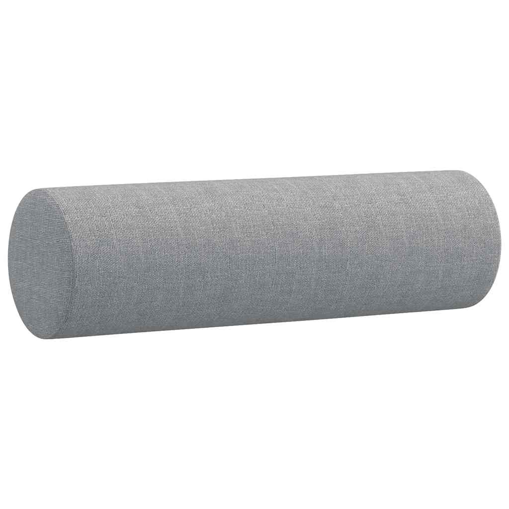 2-delige Loungeset met kussens stof lichtgrijs – afbeelding 6