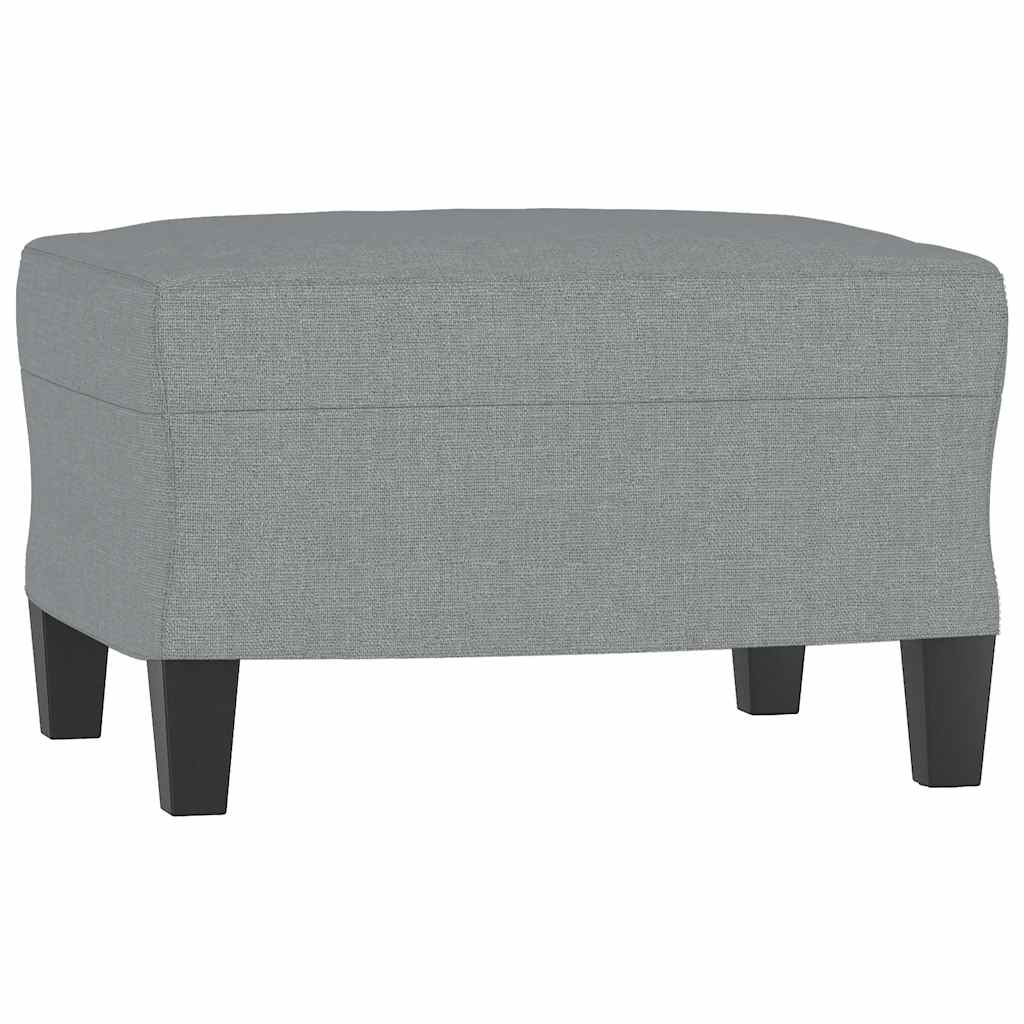 3-delige Loungeset met kussens stof lichtgrijs – afbeelding 5