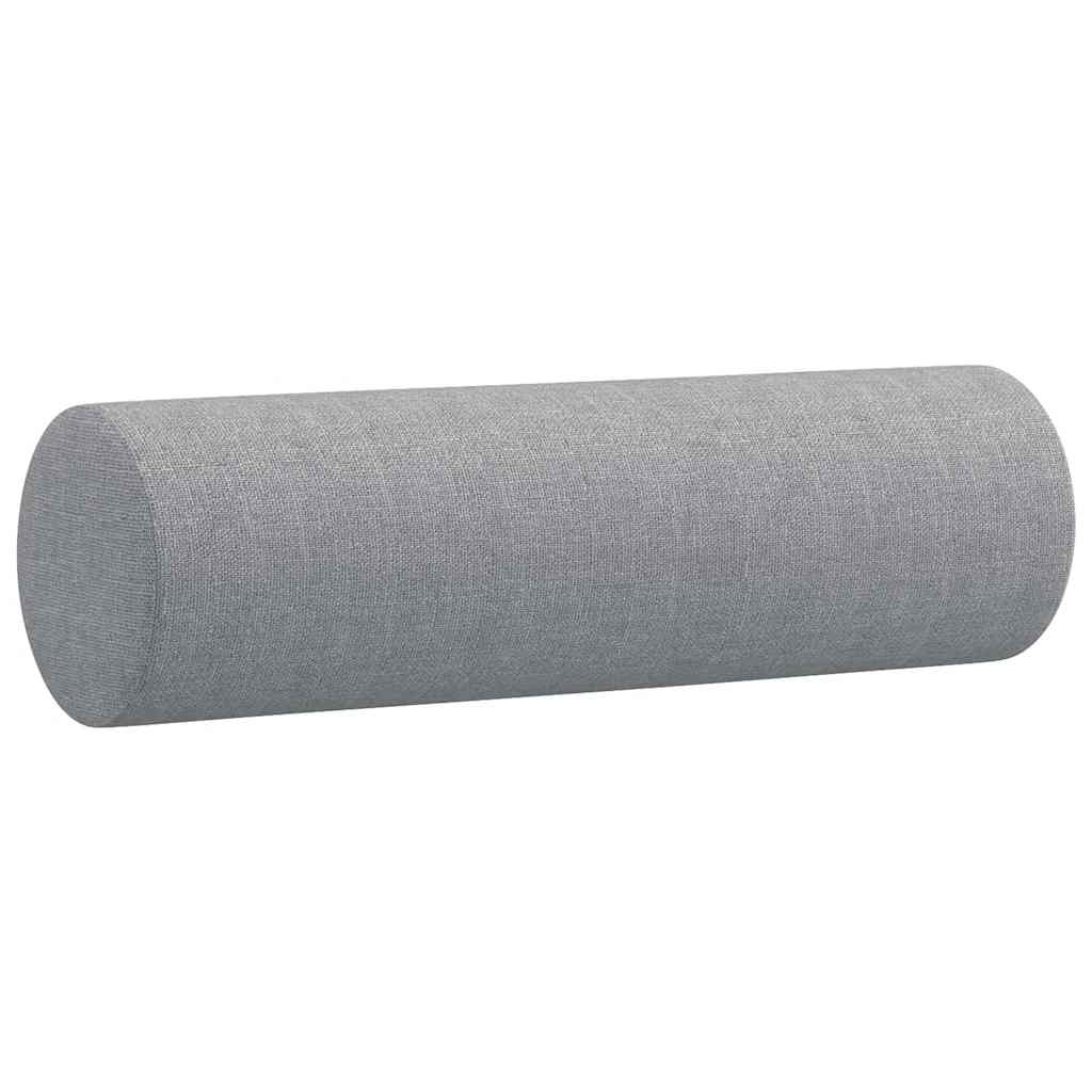 3-delige Loungeset met kussens stof lichtgrijs – afbeelding 8