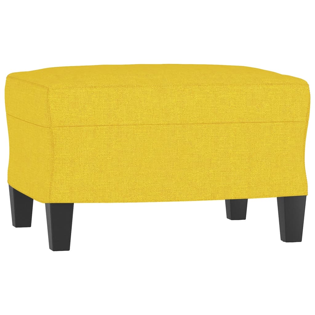 3-delige Loungeset met kussens stof lichtgeel – afbeelding 5