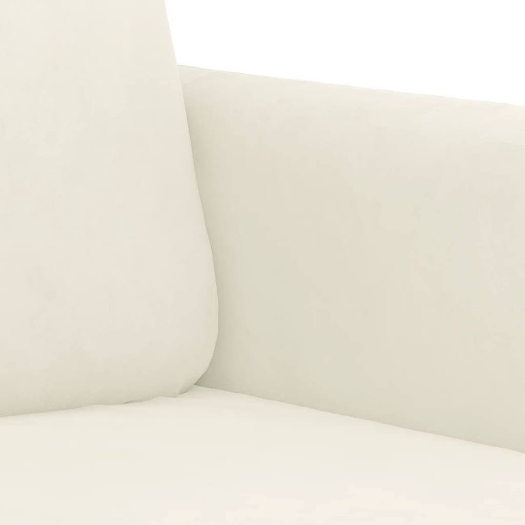 2-delige Loungeset fluweel crèmekleurig – afbeelding 5