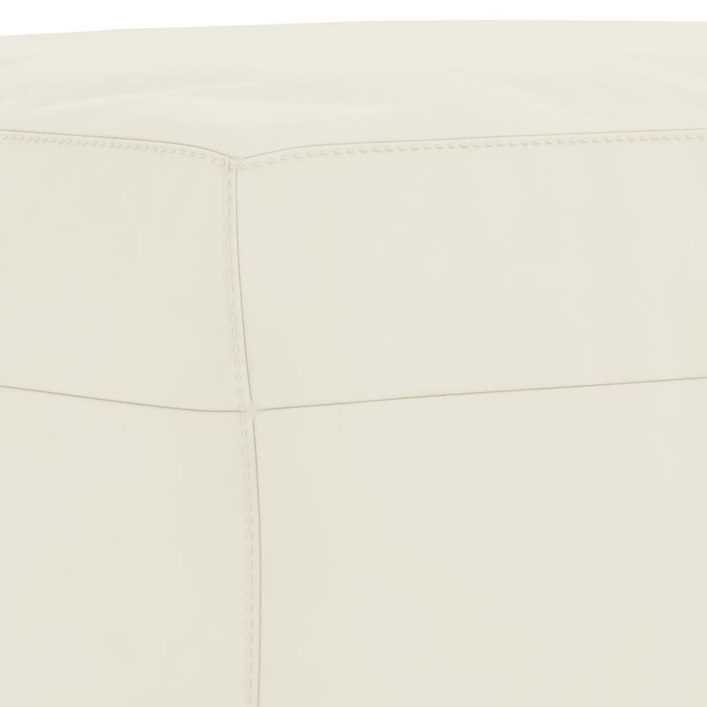 3-delige Loungeset met kussens fluweel crèmekleurig – afbeelding 6