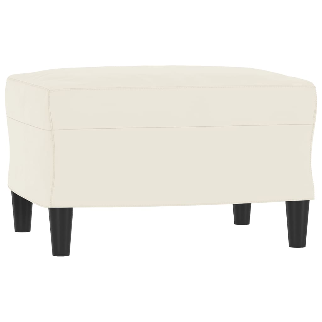 3-delige Loungeset met kussens fluweel crèmekleurig – afbeelding 7