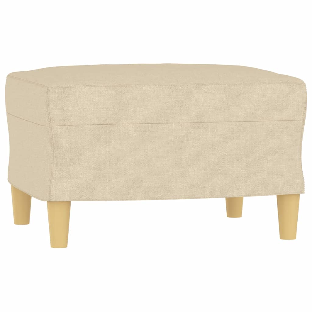 3-delige Loungeset met kussens stof crèmekleurig – afbeelding 5