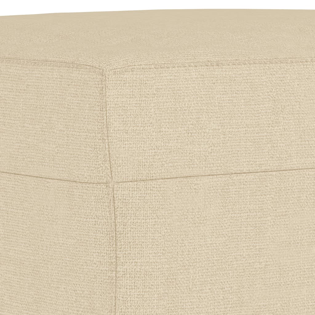 3-delige Loungeset met kussens stof crèmekleurig – afbeelding 7