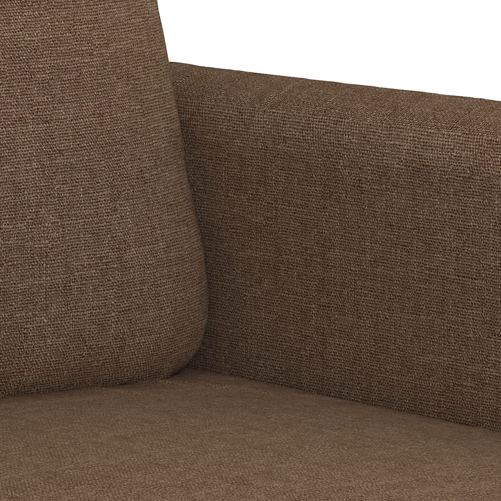 2-delige Loungeset met kussens stof bruin – afbeelding 5