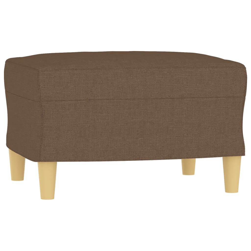 4-delige Loungeset met kussens stof bruin – afbeelding 3