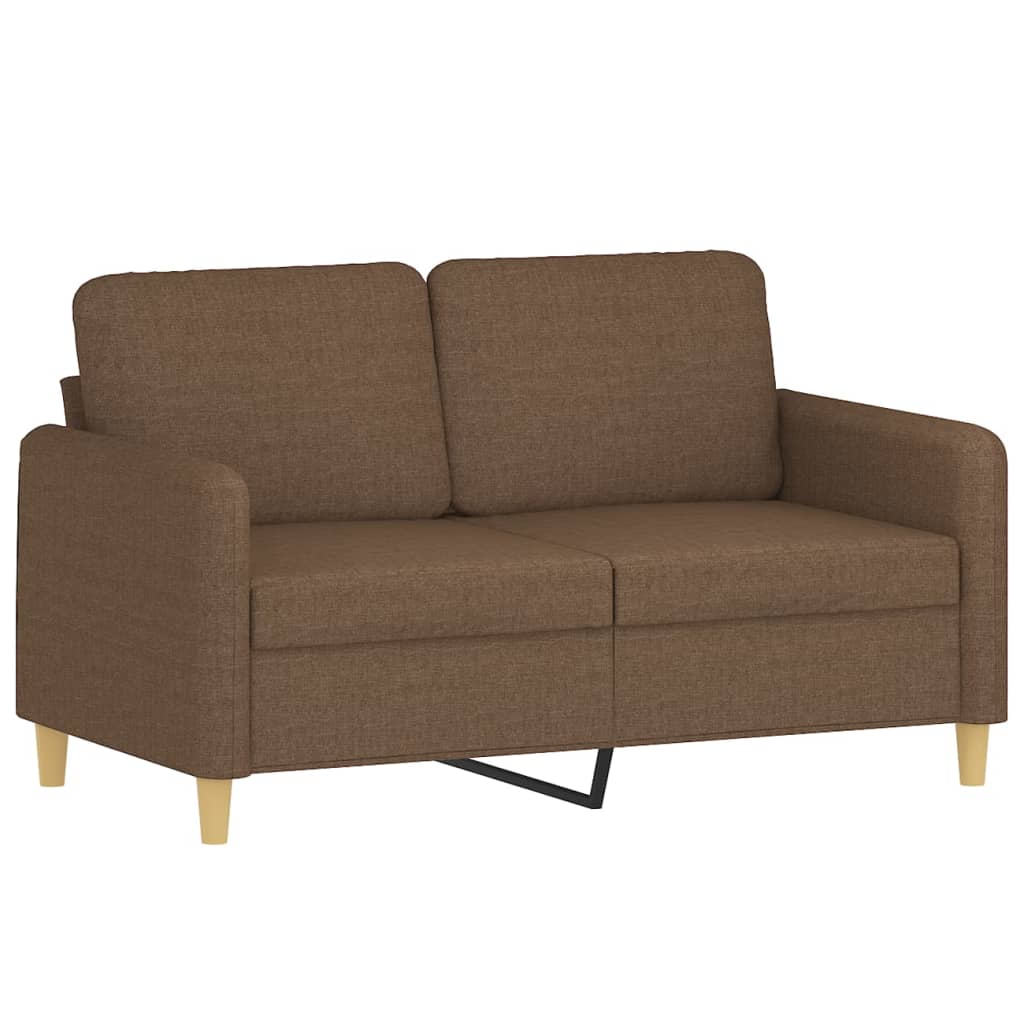 4-delige Loungeset met kussens stof bruin – afbeelding 4
