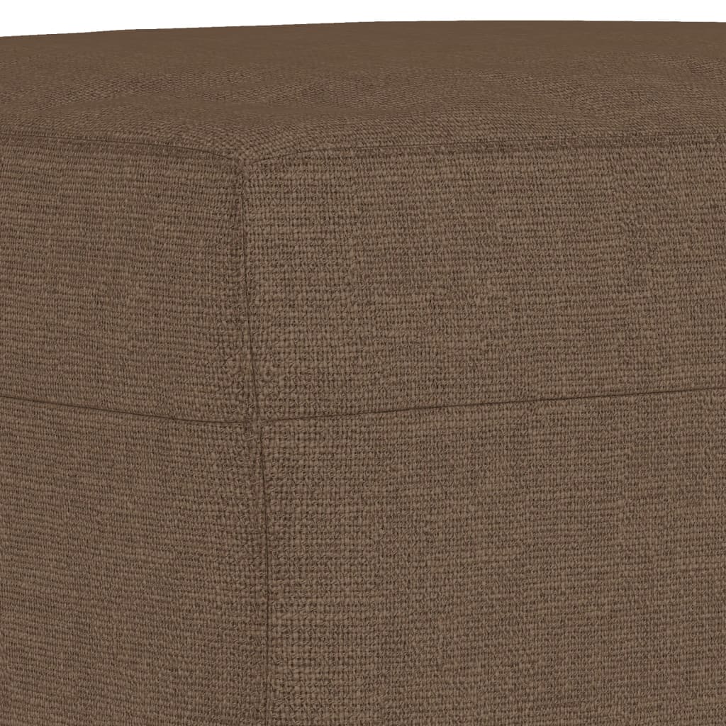 4-delige Loungeset met kussens stof bruin – afbeelding 7