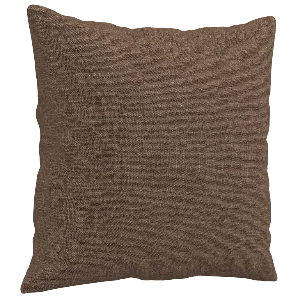 3-delige Loungeset met kussens stof bruin – afbeelding 6