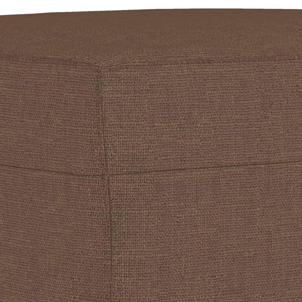 3-delige Loungeset met kussens stof bruin – afbeelding 8