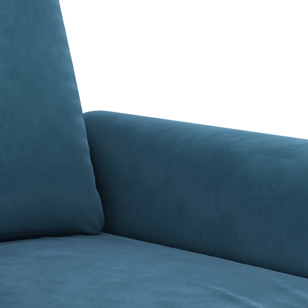4-delige Loungeset met kussens fluweel blauw – afbeelding 7