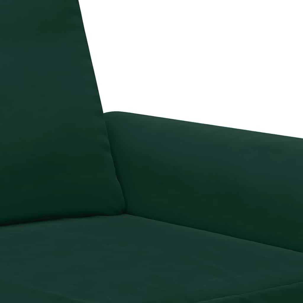 3-delige Loungeset met kussens fluweel donkergroen – afbeelding 7