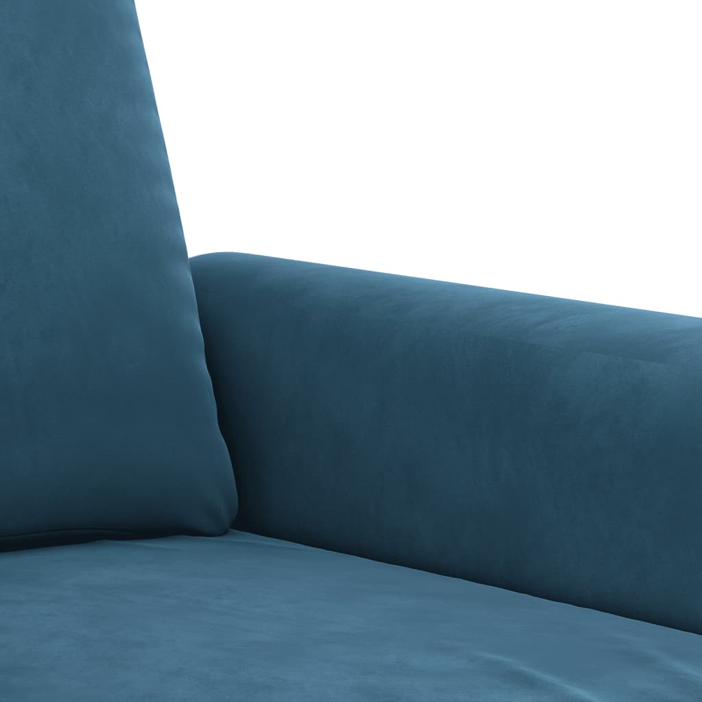 4-delige Loungeset met kussens fluweel blauw – afbeelding 8