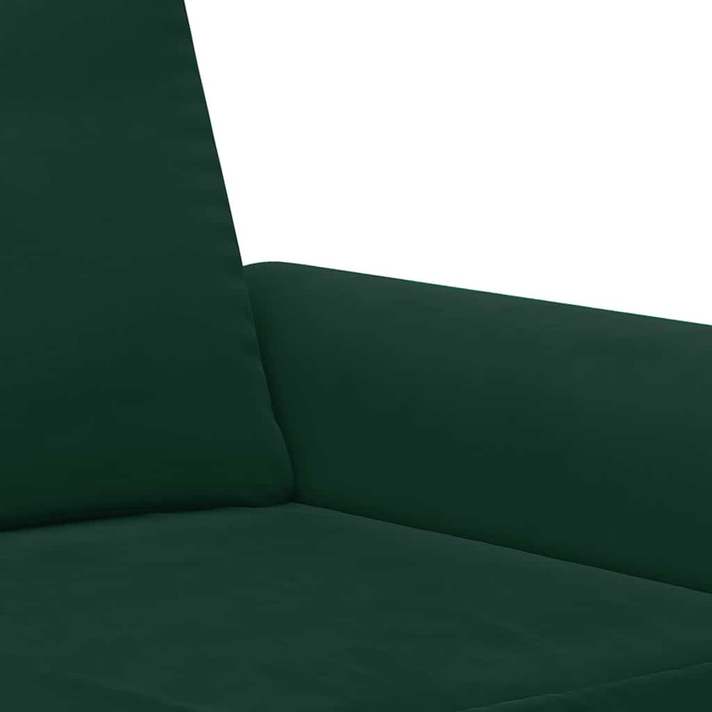 2-delige Loungeset met kussens fluweel donkergroen – afbeelding 5