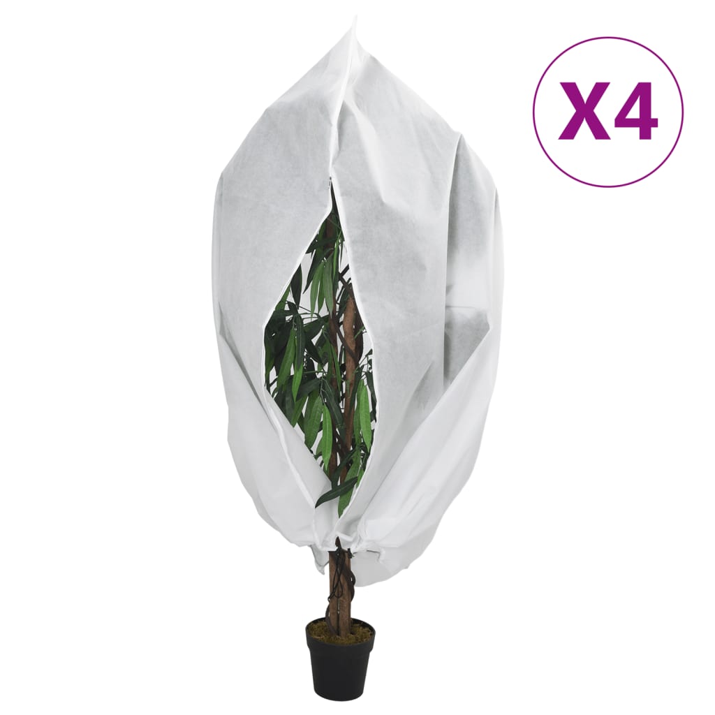 Plantenhoezen met ritssluiting 4 st 70 g/m² 3,93x3 m – afbeelding 1
