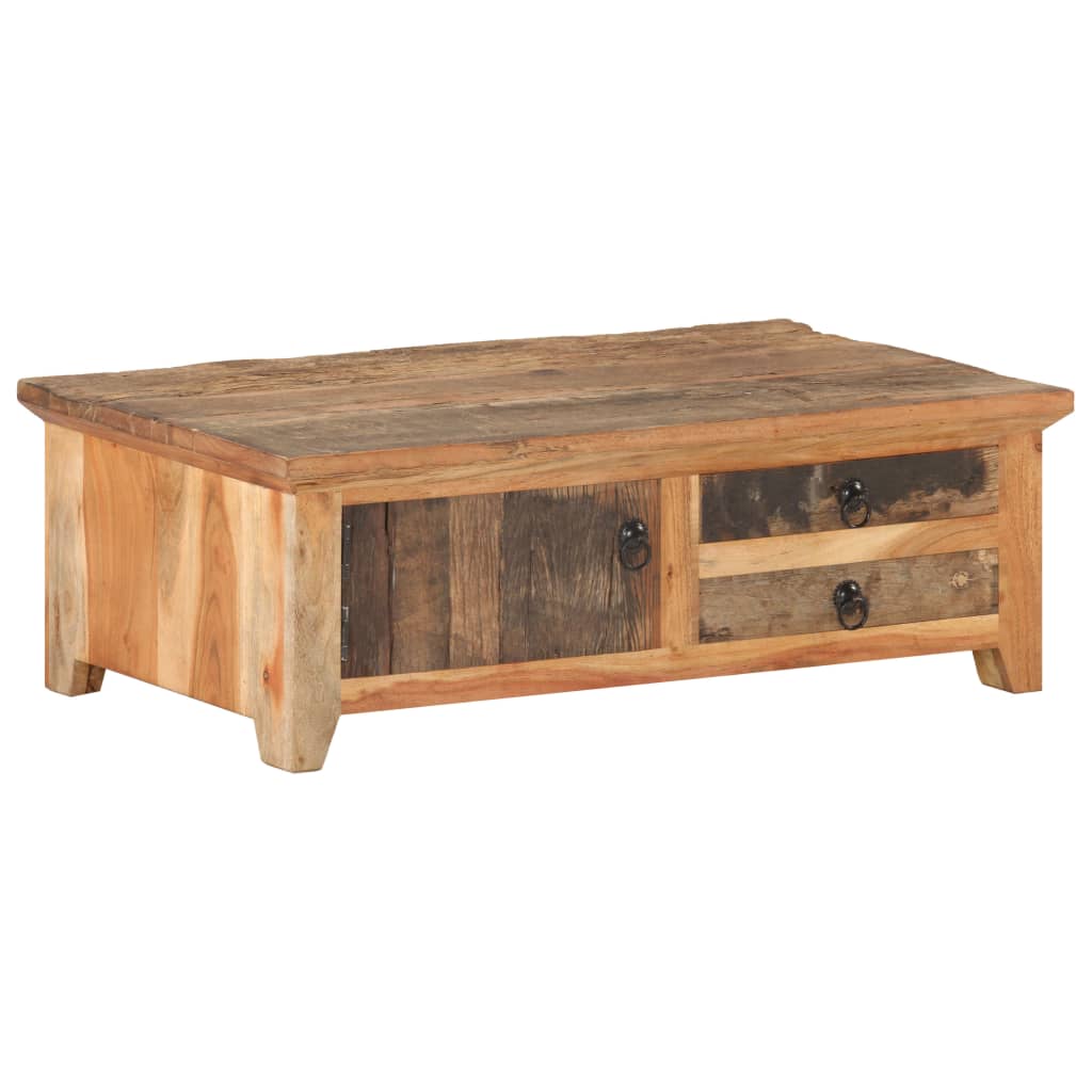 Salontafel 90x50x31 cm massief gerecycled hout – afbeelding 1