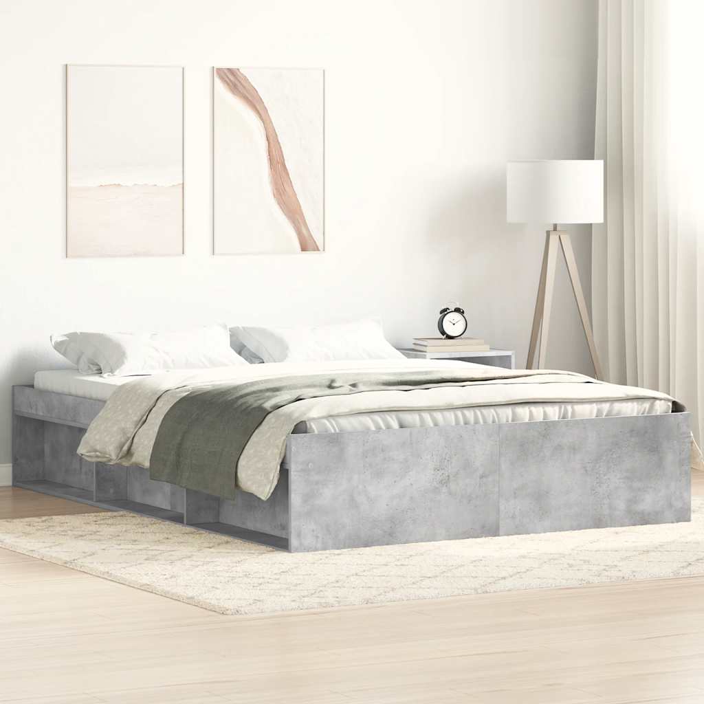 Bedframe betongrijs 120x200 cm – afbeelding 1