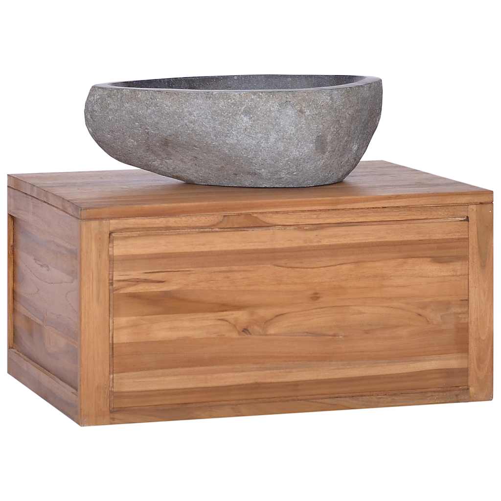 Badkamerwandkast 60x45x30 cm massief teakhout