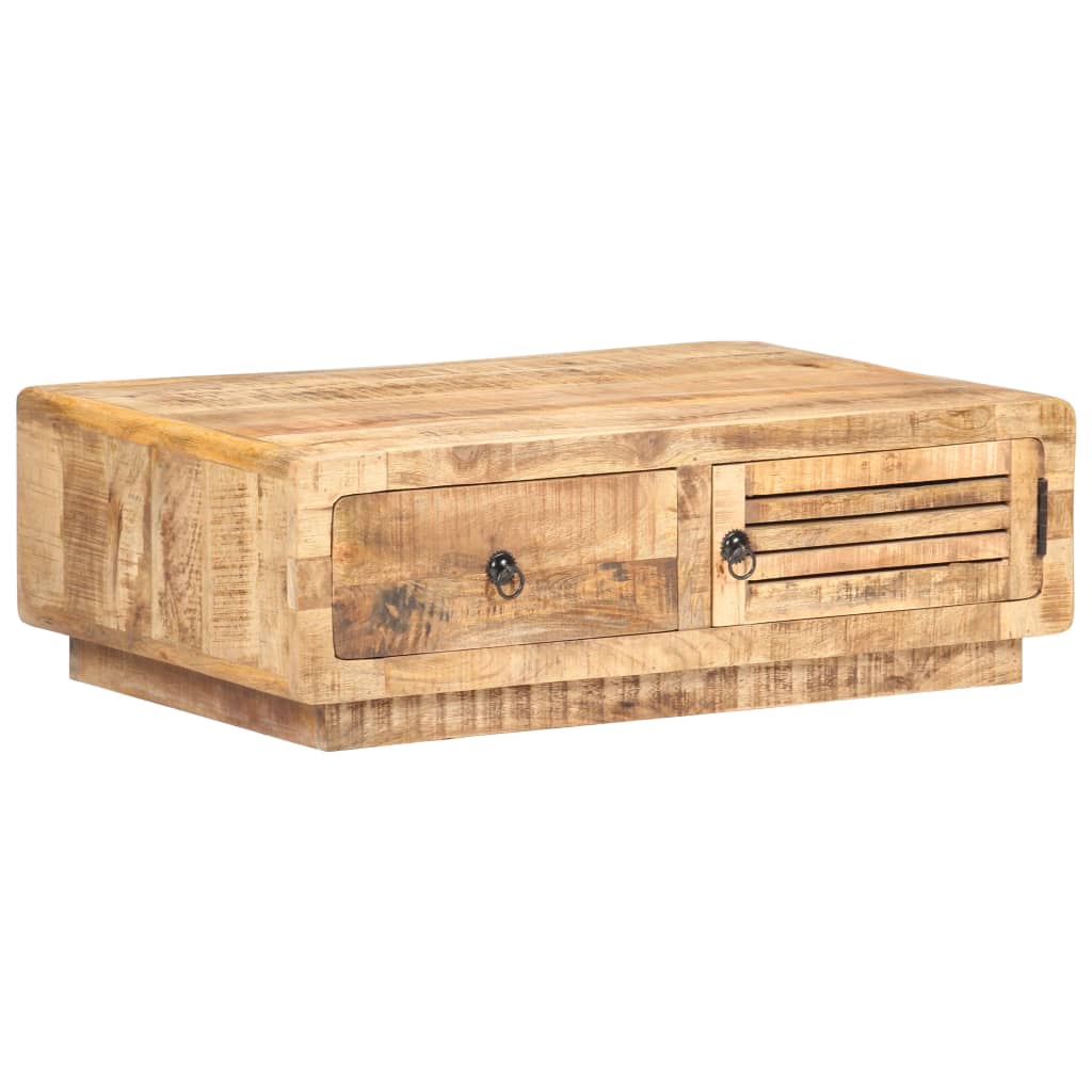 Salontafel 90x60x29 cm ruw mangohout